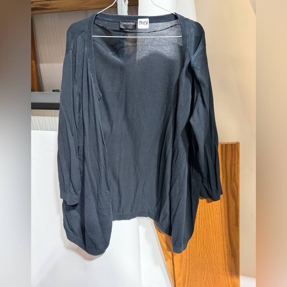 #3442JF- Black Women's Open-Front Cardigan - Brand Unspecified